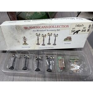 1" Liberty Falls Painted Pewter Accessory Set Figurines 1995 AH50 Metal Set of 6